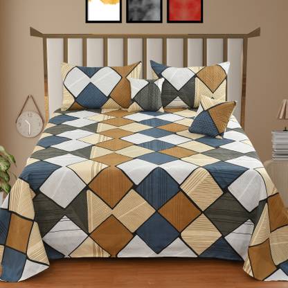 CLOVIS KRAFTS Cotton King Flat 300 TC Printed Bedsheet
