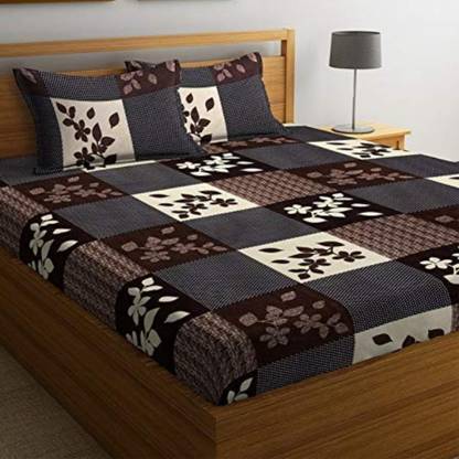 Homifly 130 TC Microfiber Double Printed Flat Bedsheet