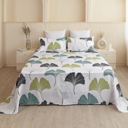 HOMEMONDE Cotton Single Flat 210 TC Printed Bedsheet