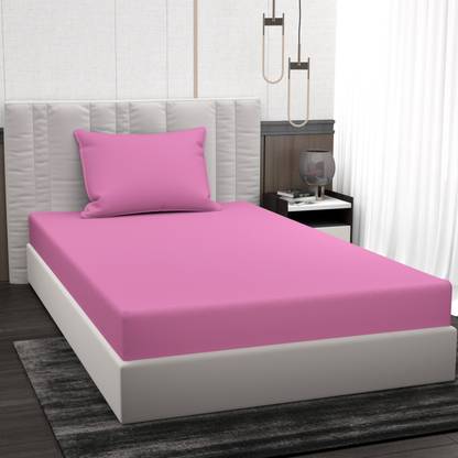 BROMWICK Microfiber Single Flat 220 TC Solid Bedsheet