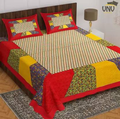 SFHJK 1 TC Silk King Text Print Flat Bedsheet
