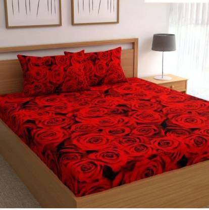 CREATURE 596 TC Cotton Double Printed Flat Bedsheet