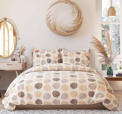 Bedclouds Cotton Double Flat 144 TC Floral Bedsheet