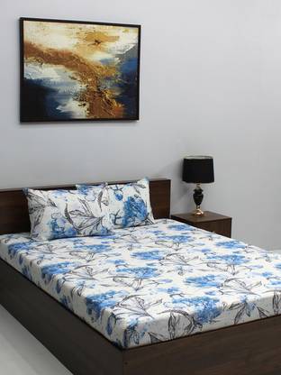 Bombay Dyeing Cotton King Flat 100 TC Floral Bedsheet