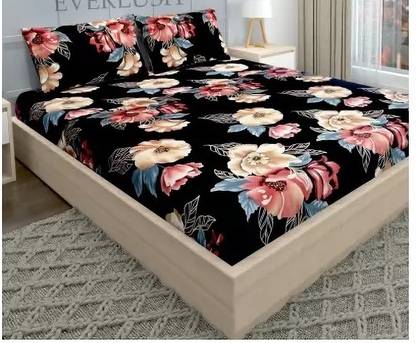 MR. MAJOKA 210 TC Polycotton Double Solid Fitted (Elastic) Bedsheet