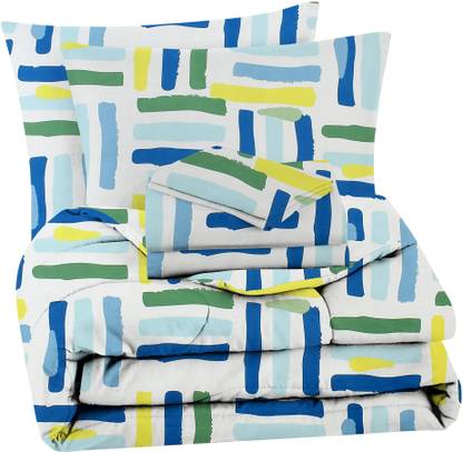 VAS COLLECTIONS Microfiber Double Flat 220 TC Abstract Bedsheet