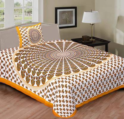 Bombay Bedspreads Cotton Single Flat 151 TC Floral Bedsheet