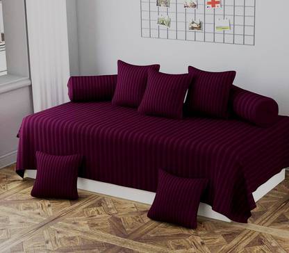 HOMYBEES Cotton Single Flat 210 TC Striped Bedsheet