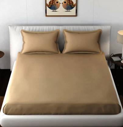 BEVI 300 TC माइक्रोफ़ाइबर डबल सॉलिड बेडशीट