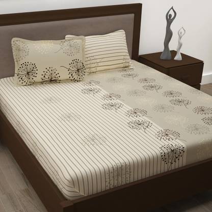 Story@home Cotton King Flat 186 TC Printed Bedsheet