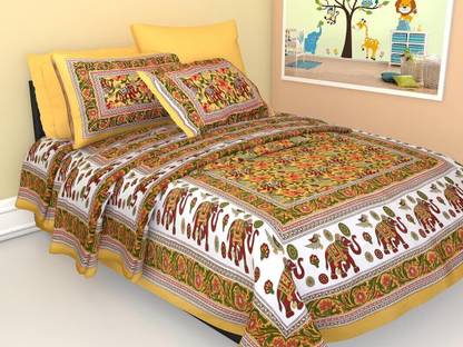 Ubania Collection Cotton Single Flat 140 TC Animal Bedsheet