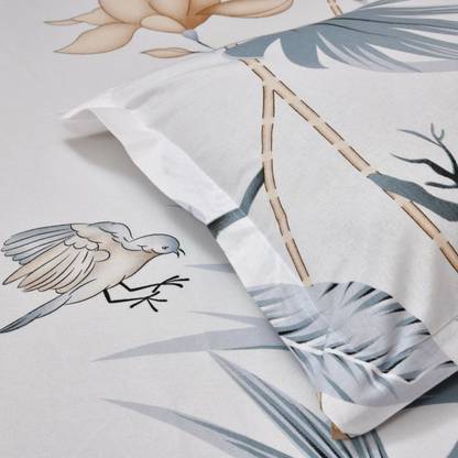 haus & kinder 186 TC Cotton Double Floral Flat Bedsheet