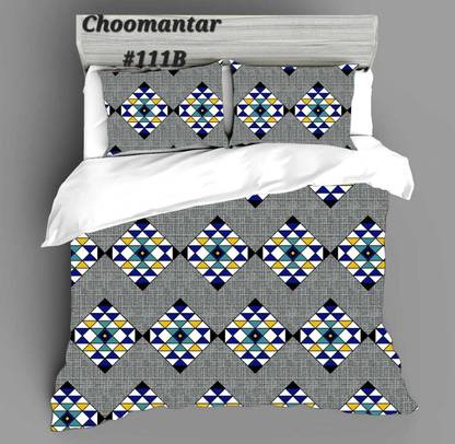 ZEESHAN 1 TC Cotton Double Printed Flat Bedsheet