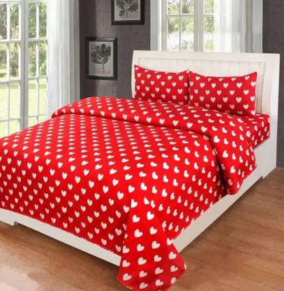 Yashi decor 180 TC Cotton Double Printed Flat Bedsheet