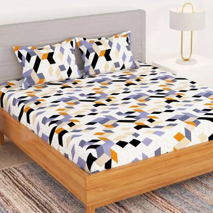 Bedspun Microfiber Double Flat 180 TC Printed Bedsheet