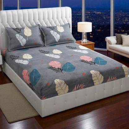 Cozyhaven Cotton Double Flat 230 TC Floral Bedsheet