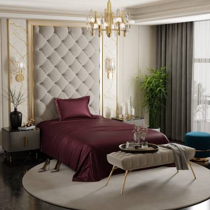 stoa paris 300 TC Polyester Single Solid Flat Bedsheet