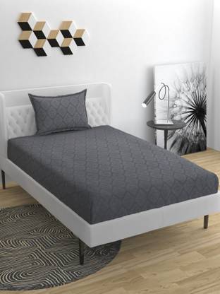 BROMWICK Microfiber Single Flat 144 TC Solid Bedsheet