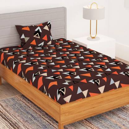Bedspun 180 TC Polyester Single Printed Flat Bedsheet
