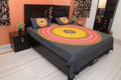 ADA 3000 TC Cotton Double Printed Flat Bedsheet
