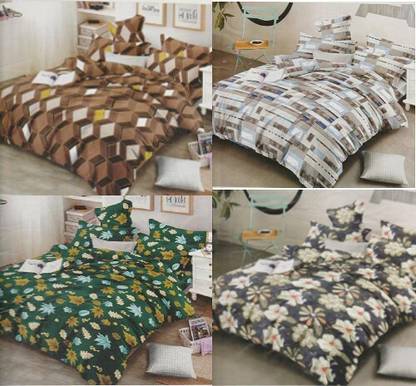 mariya Cotton King Flat 140 TC Floral Bedsheet
