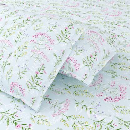 haus & kinder 186 TC Cotton Double Printed Flat Bedsheet