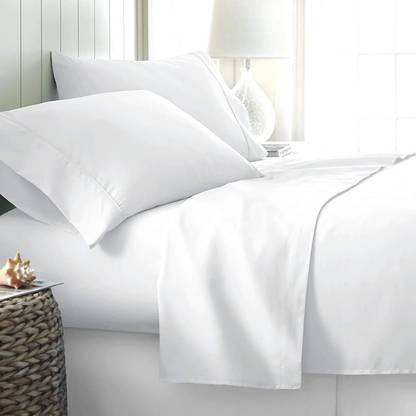 lacoza Cotton Double Flat 400 TC Solid Bedsheet