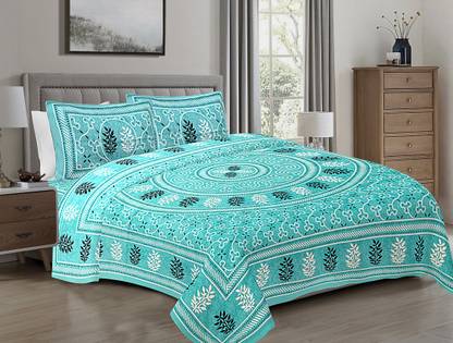 The Hobby Bounty Cotton King Flat 110 TC Printed Bedsheet