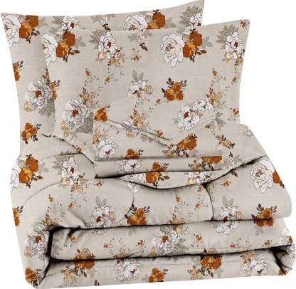 VAS COLLECTIONS Microfiber Double Flat 220 TC Abstract Bedsheet