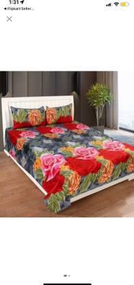 vistaarr creations 255 TC Woolen Double Solid Flat Bedsheet