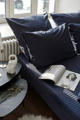 CRESIDA 210 TC Cotton King Self Design Flat Bedsheet