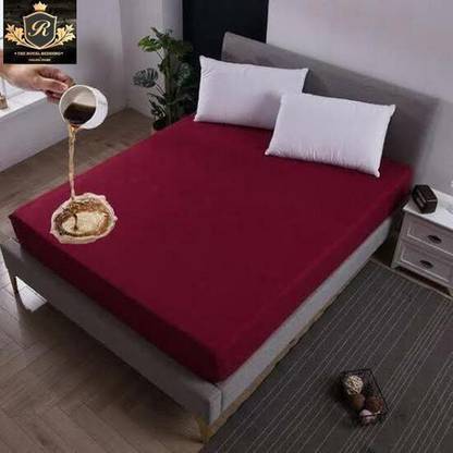 Chhapri Polyester Double Flat 1 TC Solid Bedsheet