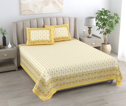 urban jaipur 250 TC Cotton King Jaipuri Prints Flat Bedsheet