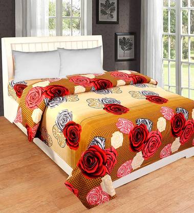 Supreme Home Collective 144 TC Microfiber Double Printed Flat Bedsheet