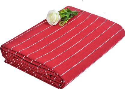 CRAZYWEAVES Cotton Single Flat 400 TC Striped Bedsheet