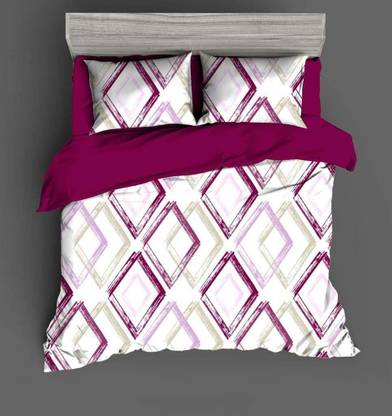 ELBRINA 190 TC Microfiber Double Printed Flat Bedsheet