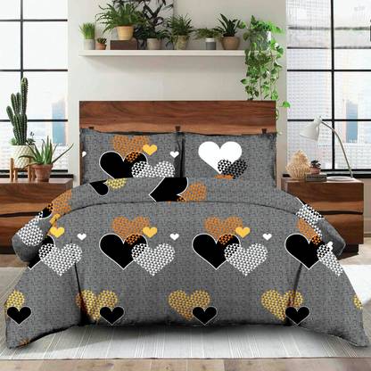 COTTON VILLAS Cotton Double Flat 250 TC Printed Bedsheet