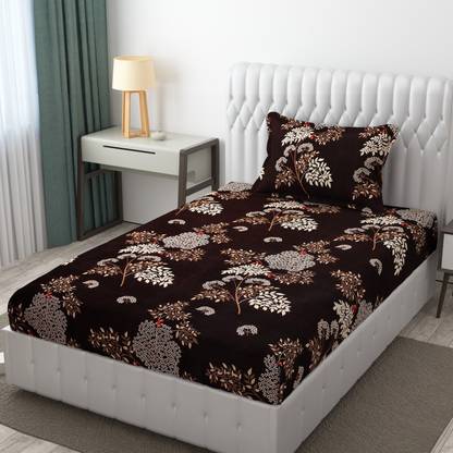 BROMWICK 300 TC Microfiber Single 3D Printed Flat Bedsheet