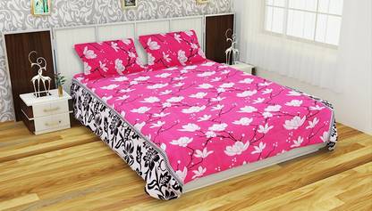 MH DÉCOR Polycotton Double Flat 160 TC 3D Printed Bedsheet