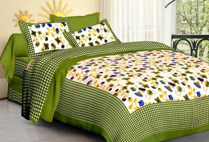Dmlpbp Cotton Double Flat 180 TC Printed Bedsheet