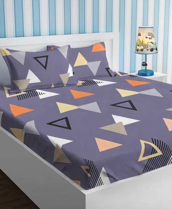 Flipkart SmartBuy 220 TC Cotton Double Abstract Flat Bedsheet