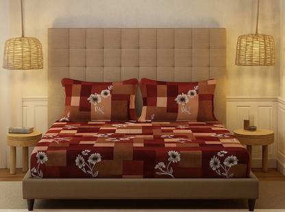 SCHp Cotton Double Flat 320 TC Printed Bedsheet