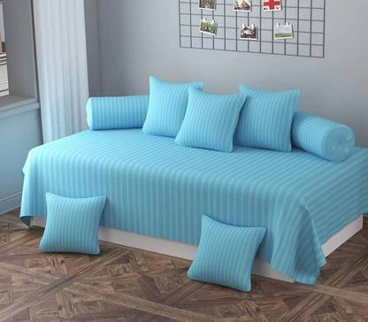 HOMYBEES Cotton Single Flat 210 TC Striped Bedsheet