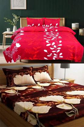 n g products 150 TC Polycotton Double 3D Printed Flat Bedsheet