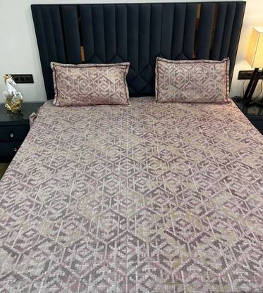 DASHA Cotton Super King Flat 320 TC Abstract Bedsheet