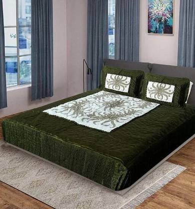 Feathersoft Satin King Flat 310 TC Printed Bedsheet