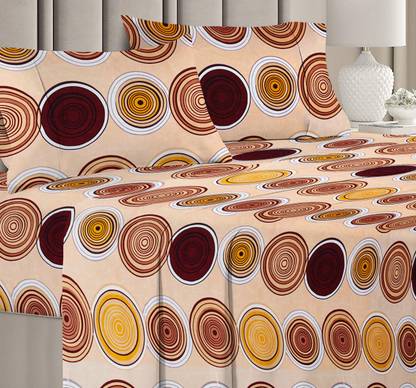 VAS COLLECTIONS 160 TC Cotton Double Printed Flat Bedsheet