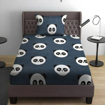 Weave & Décor Microfiber Single Flat 300 TC Cartoon Bedsheet