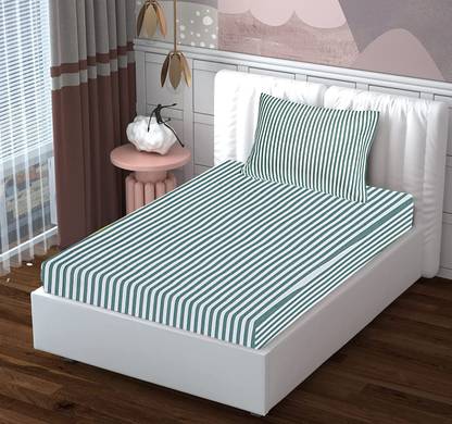 SMC 151 TC Cotton Single Printed Flat Bedsheet