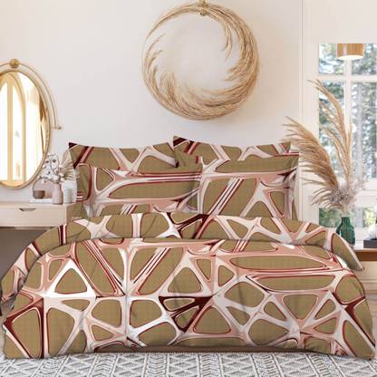 TIMSE SETIA 300 TC Polycotton Double 3D Printed Fitted (Elastic) Bedsheet